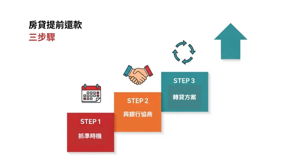房貸提前還款三步驟
