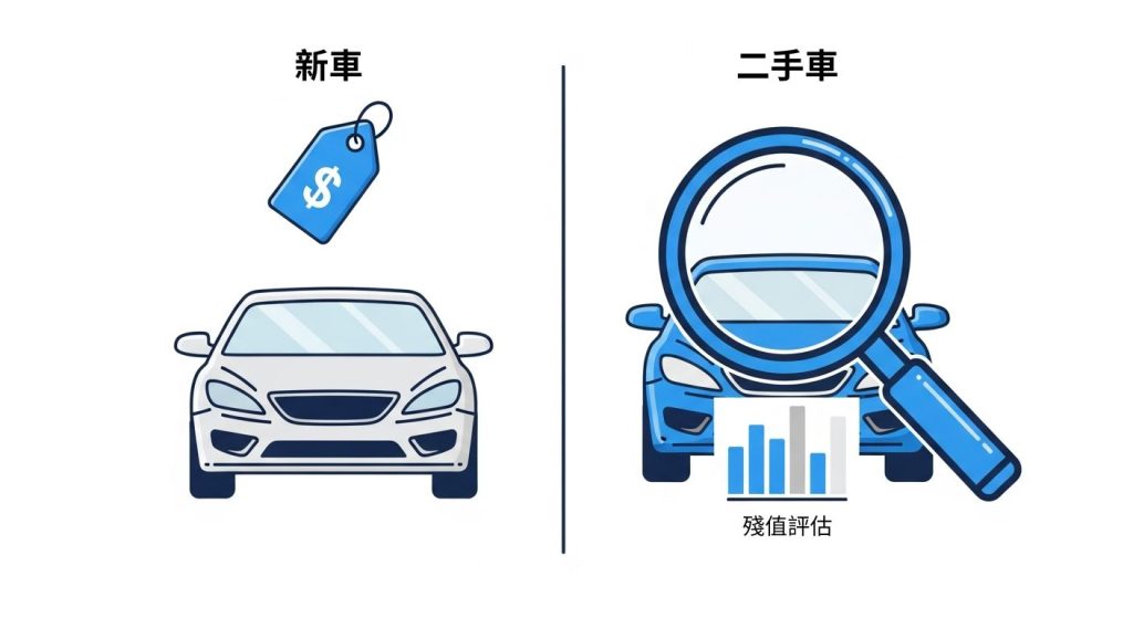 二手車跟新車比，會多看殘值